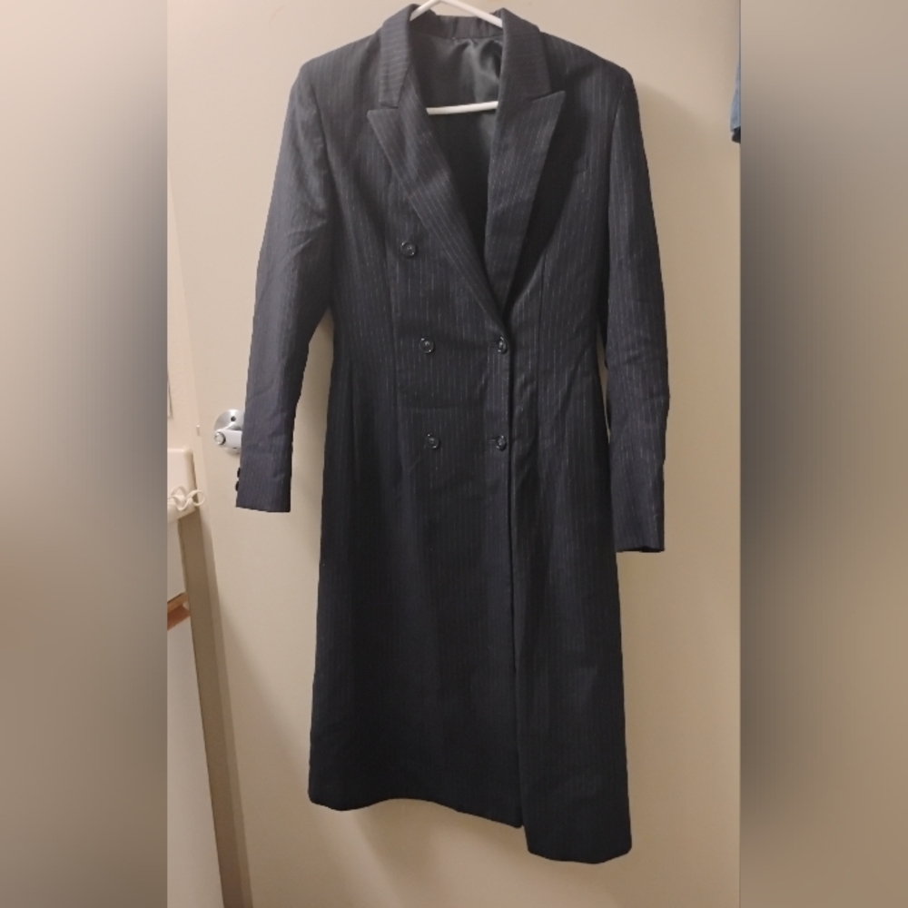 Vintage 1970s Sir for Her Womens Midi Length Double Breasted Coat Wool